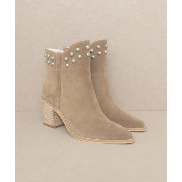 OASIS SOCIETY Alofi - Studded Collar Booties - Picture 3 of 16